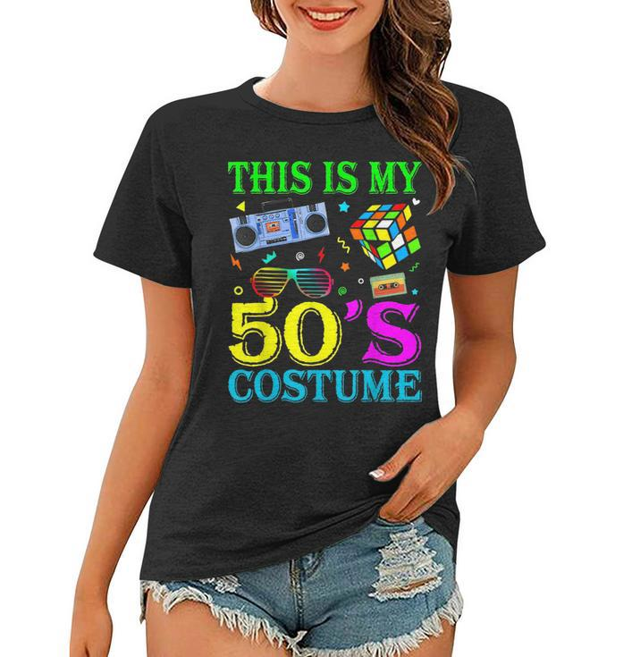 Vintage Matching Halloween 1950S This Is My 50S Costume Women T-shirt