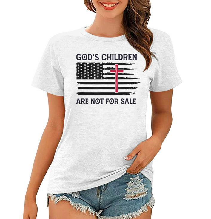 Gods Children Are Not For Sale American Flag Men Women  Women T-shirt