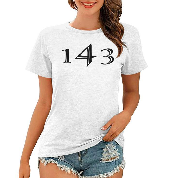I Love You 143 Numeronym  Women T-shirt