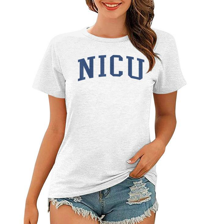 Nicu Nurse Varsity Style Women T-shirt
