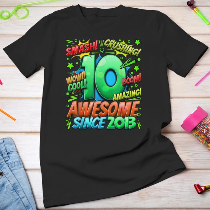 10Th Birthday Comic Style Awesome Since 2013 10 Year Old Boy Youth T-shirt