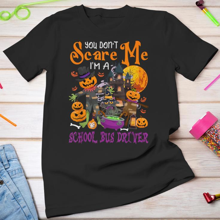Don't Scare Me I'm A School Bus Driver Halloween Pumpkin Youth T-shirt