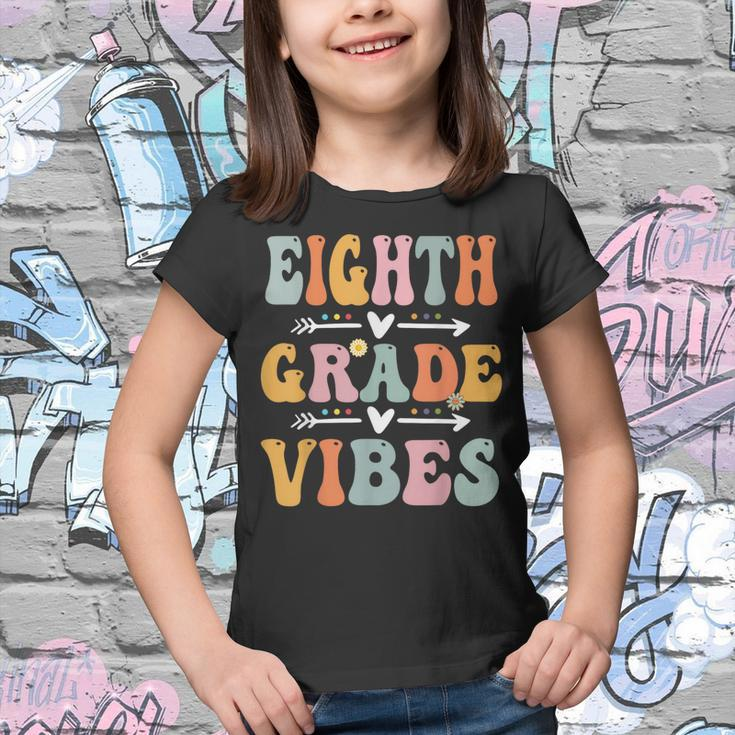 Eighth Grade Vibes Retro Groovy Vintage First Day Of School Retro Gifts Youth T-shirt