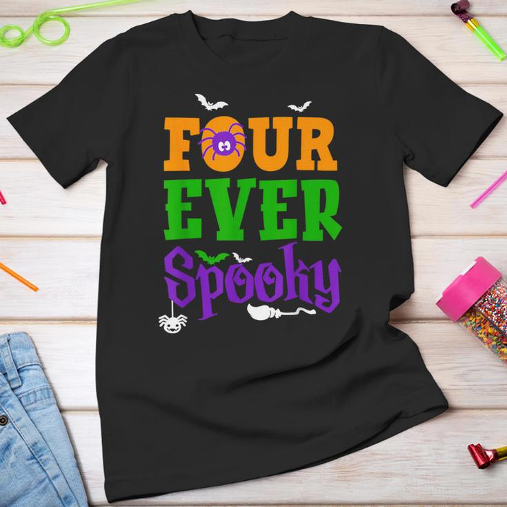 Four Ever Spooky Halloween 4Th Birthday Party 4 Year Old Boy Youth T-shirt