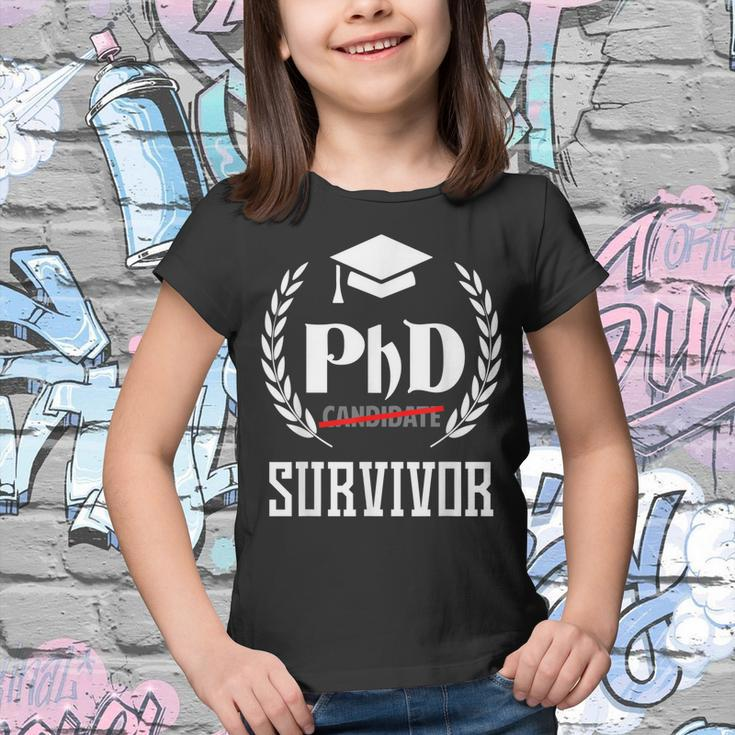 Funny Phd Survivor For Graduation Student Gift Youth T-shirt