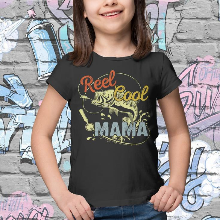 Mothers Day Funny Retro Reel Cool Mama Fishing Lover Gift For Women Youth T-shirt