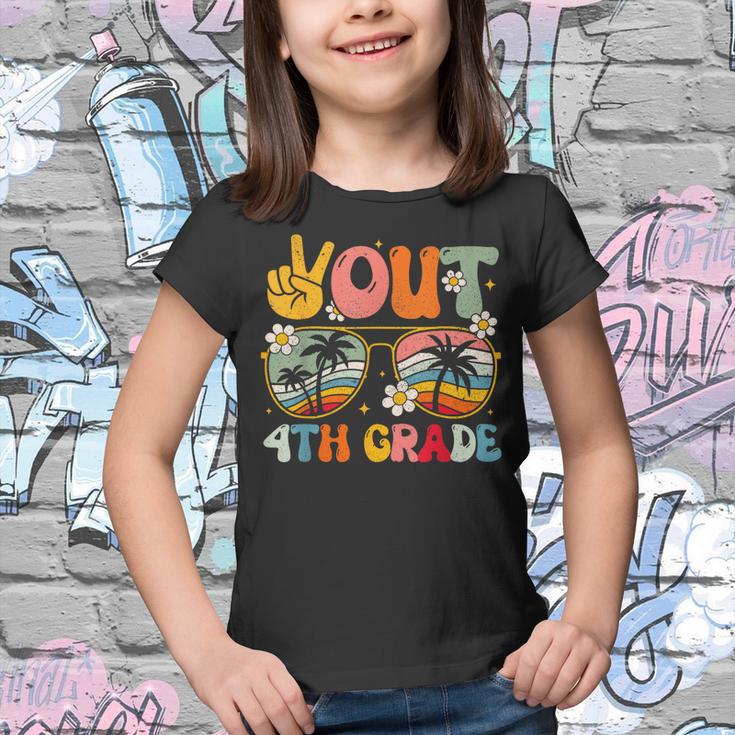 Peace Out 4Th Grade Groovy Graduation Last Day Of School Youth T-shirt