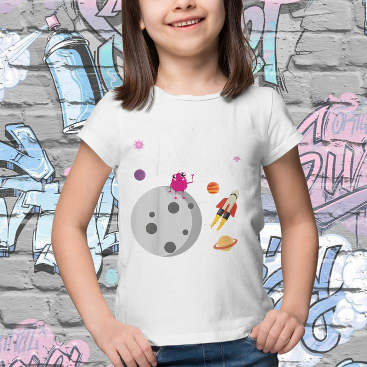 Kids Outer Space Birthday Party Gift 2 Year Old Two The Moon Youth T-shirt