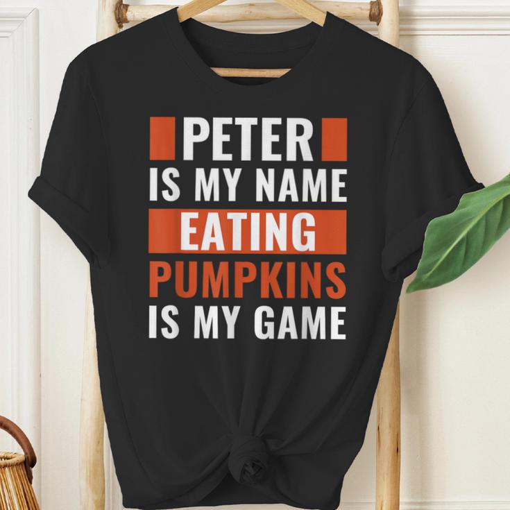 Halloween Peter Is My Name Eating Pumpkins Is My Game Costum Youth T-shirt