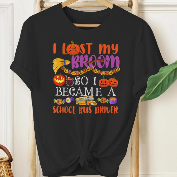 I Lost My Broom So I Became A School Bus Driver Halloween Youth T-shirt