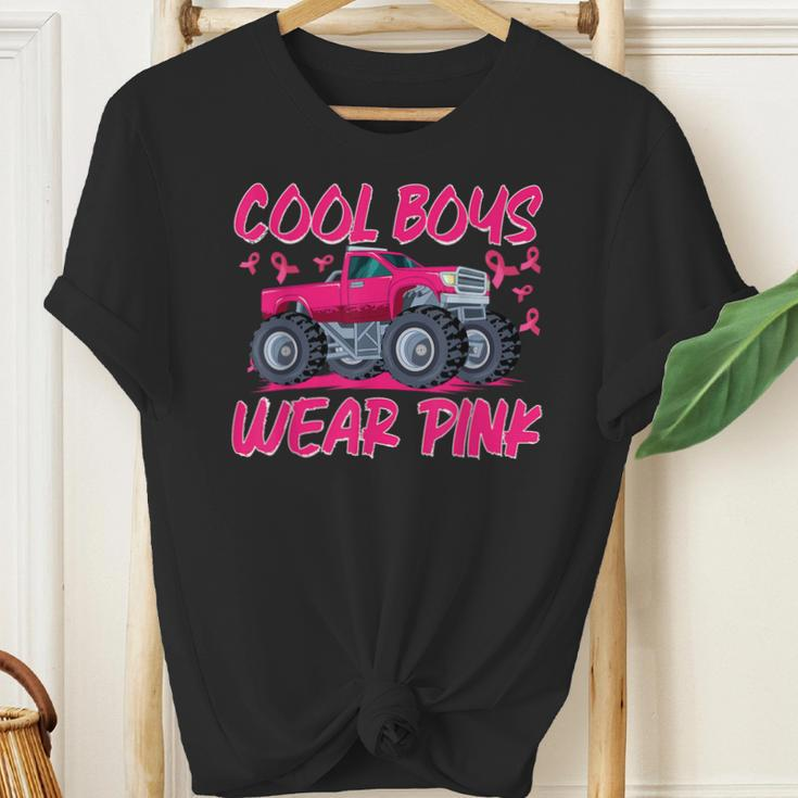 Monster Truck Cool Boys Wear Pink Breast Cancer Awareness Youth T-shirt