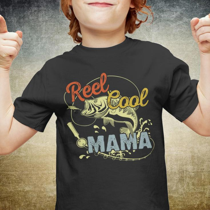 Mothers Day Funny Retro Reel Cool Mama Fishing Lover Gift For Women Youth T-shirt