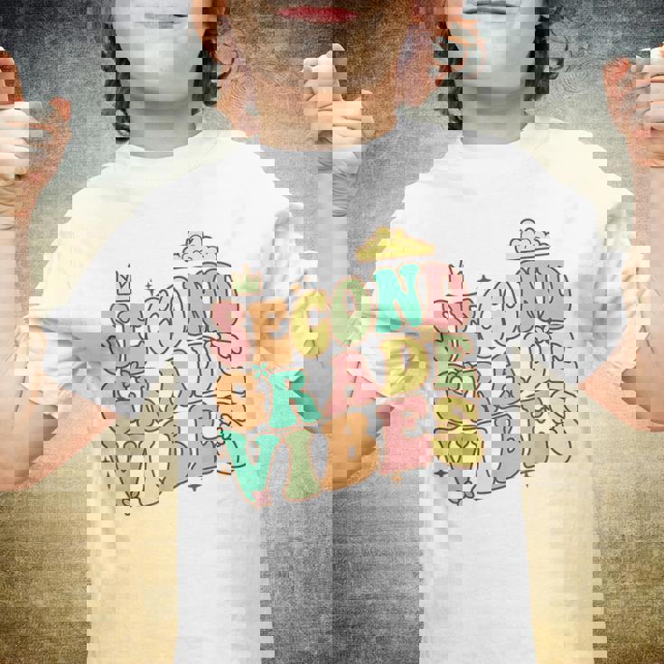 Groovy Retro 2Nd Grade Vibes Back To School First Day Retro Gifts Youth T-shirt Groovy Retro 2Nd Grade Vibes Back To School First Day Retro Gifts Youth T-shirt