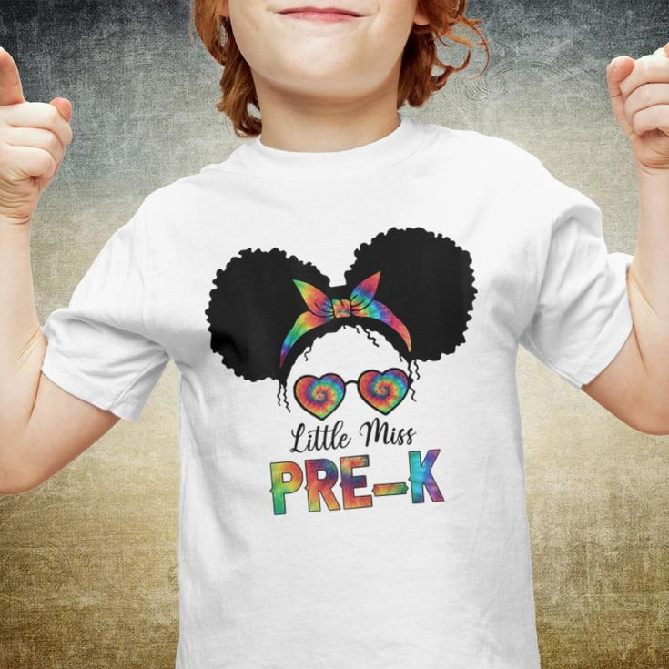 Little Miss Pre-K Black Girls Tie Dye Back To School Gifts Youth T-shirt