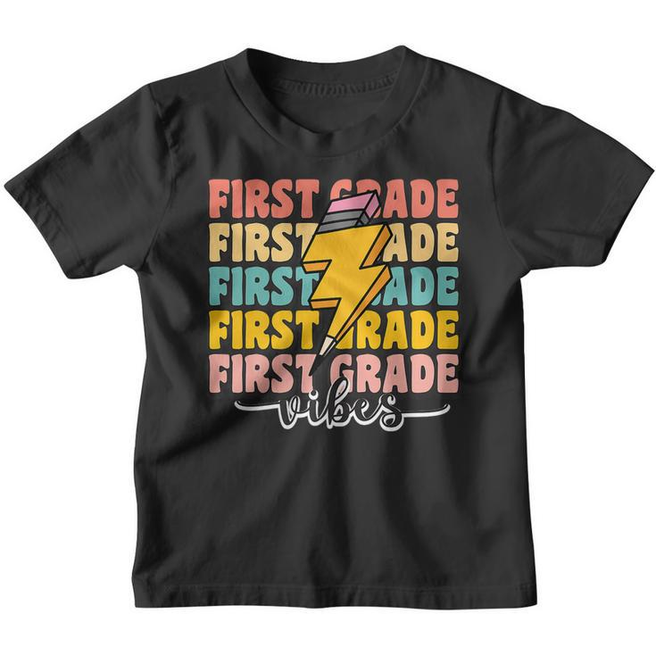 1St Grade Vibes  Boy Girl Back To School Letter Graphic   Youth T-shirt