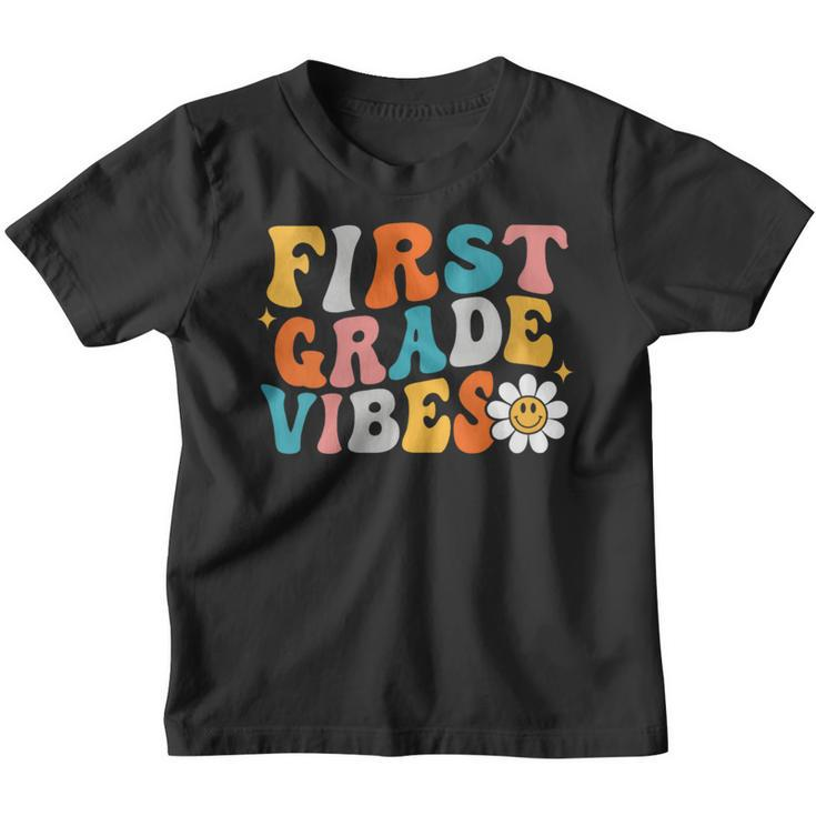 1St Grade Vibes  Girl Boho Style Groovy Back To School  Boho Gifts Youth T-shirt