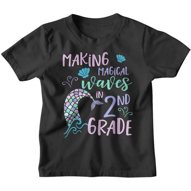 2Nd Grade Cute Mermaid  Girls Second Grade Making Waves  Mermaid Gifts Youth T-shirt