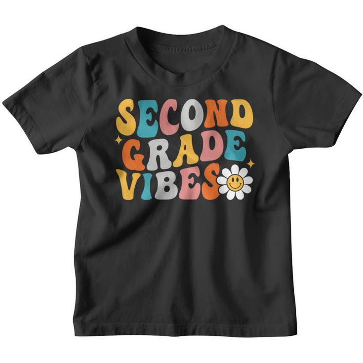 2Nd Grade Vibes  Girl Boho Style Groovy Back To School   Boho Gifts Youth T-shirt