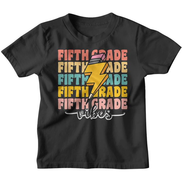 5Th Grade Vibes  Boy Girl Back To School Letter Graphic  5Th Gifts Youth T-shirt