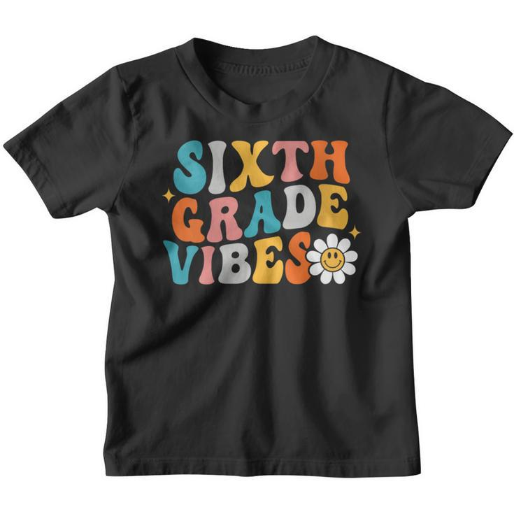 6Th Grade Vibes  Boho Girl Style Groovy Back To School  Boho Gifts Youth T-shirt