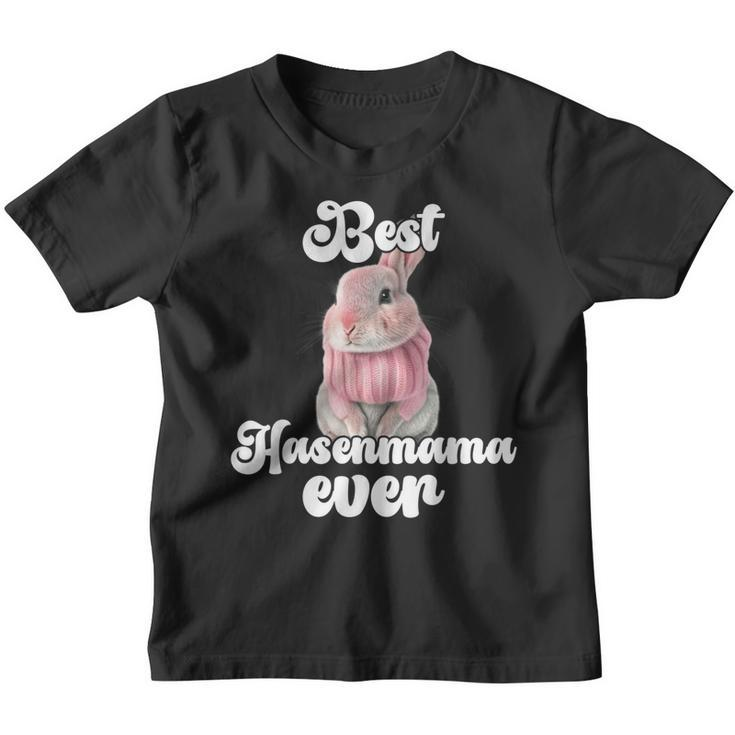 Best Rabbit Mama Ever Retro Winter Rabbit Mum  Gift For Women Youth T-shirt