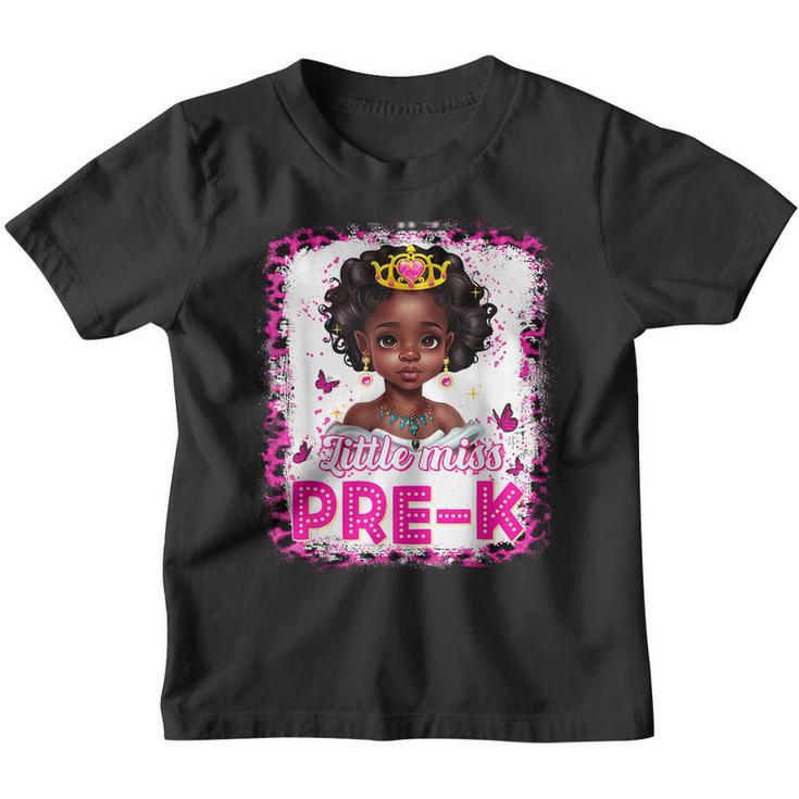 Cute Black Girl Little Miss Pre-K Funny Back To School  Black Girl Funny Gifts Youth T-shirt