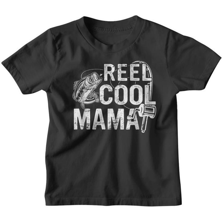 Distressed Reel Cool Mama Fishing Mothers Day  Gift For Women Youth T-shirt