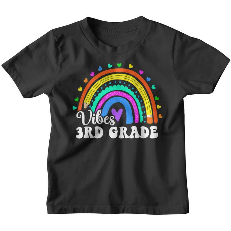 First Day Of School 3Rd Grade Vibes Teachers Back To School  3Rd Grade Gifts Youth T-shirt