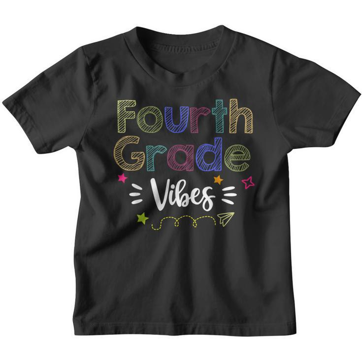 Fourth Grade Vibes Back To School Retro Retro Gifts Youth T-shirt