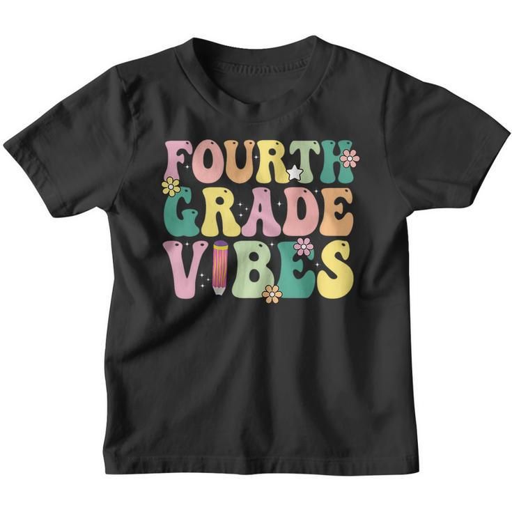 Funny Cool Fourth Grade Vibes Retro 4Th Grade Vibes Vintage   Retro Gifts Youth T-shirt