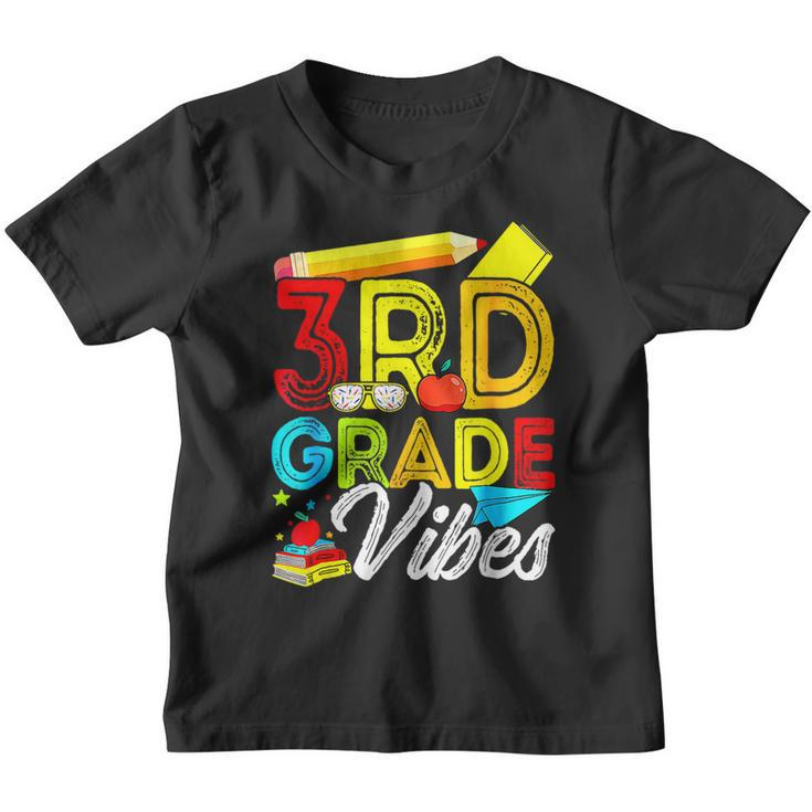 Funny First Day Of School 3Rd Grade Vibes Back To School  3Rd Grade Gifts Youth T-shirt