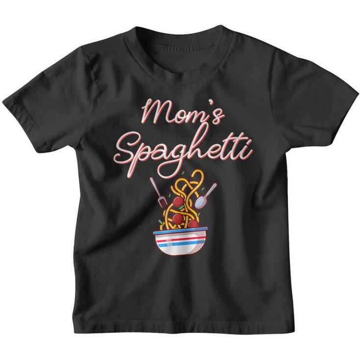 Funny Moms Spaghetti And Meatballs Meme Mothers Day Food  Gift For Women Youth T-shirt