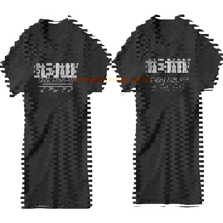 Gamer Dad Call Of Daddy Parenting Ops Funny Fathers Day  Gift For Mens Youth T-shirt