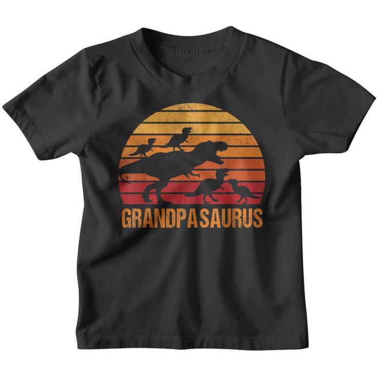 Grandpa Dinosaur Grandpasaurus 4 Four Kids Gift  Youth T-shirt