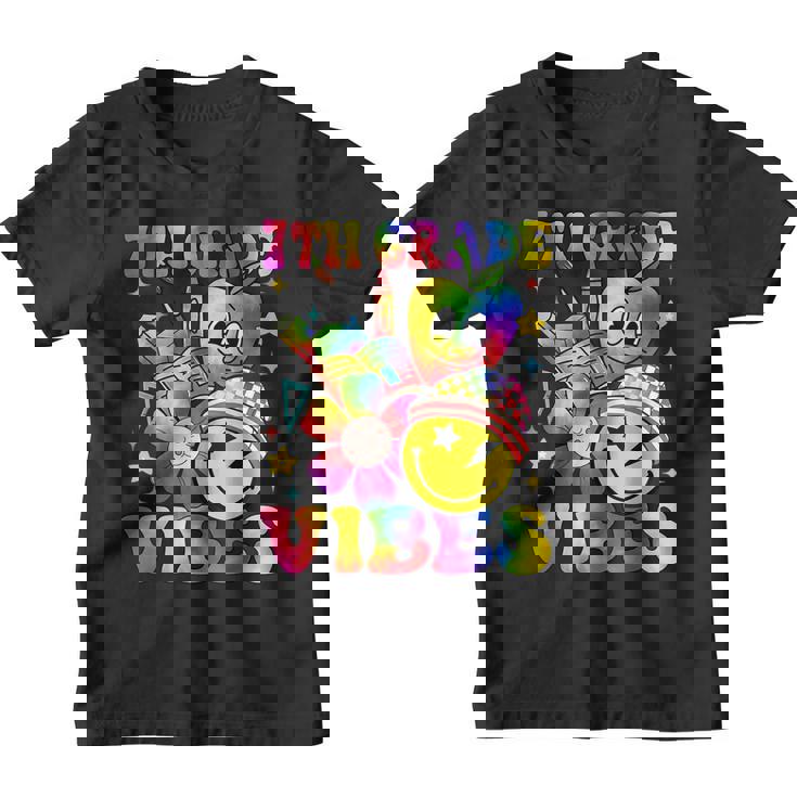 Groovy 7Th Grade Vibes Tie Dye Boys Girls Back To School  Groovy Gifts Youth T-shirt