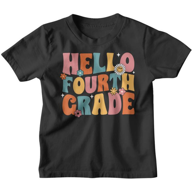 Happy First Day Of School Hello Fourth Grade Back To School  Youth T-shirt