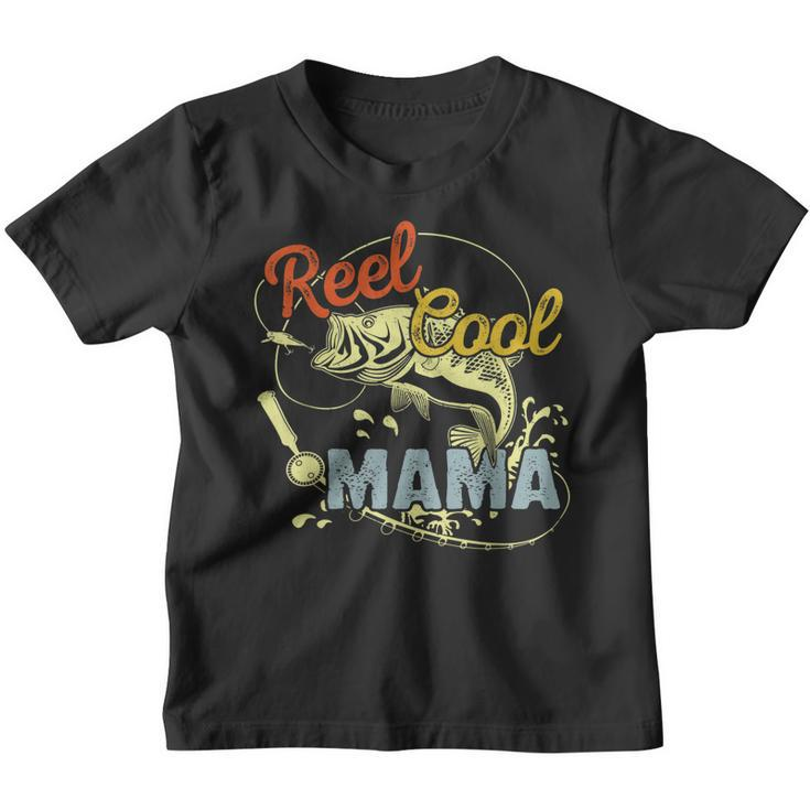 Mothers Day Funny Retro Reel Cool Mama Fishing Lover  Gift For Women Youth T-shirt