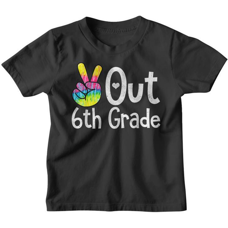 Peace Out 6Th Grade Tie Dye Graduation Class Of 2023 Vituarl  Youth T-shirt