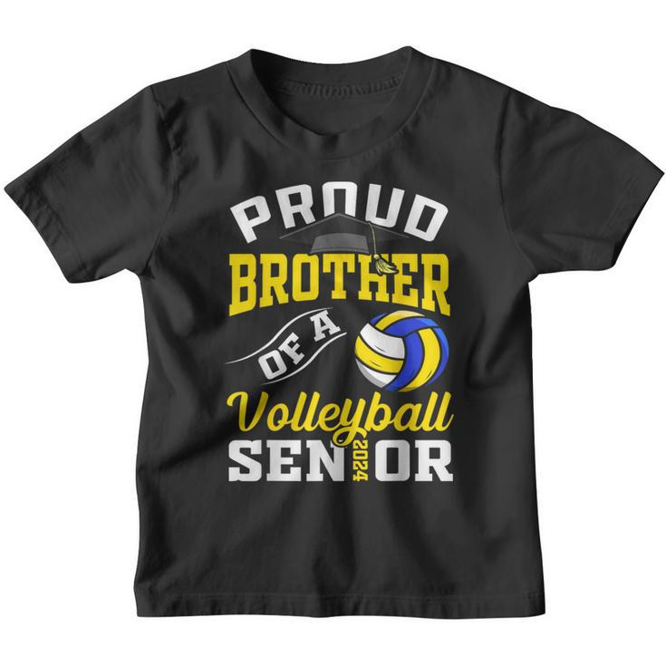 Proud Brother Of A Volleyball Senior 2024 Graduation Youth T-shirt