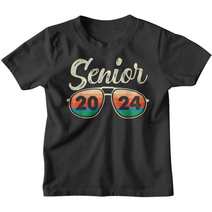Retro Sunglasses Senior 2024 Graduation Class Of 2024  Youth T-shirt