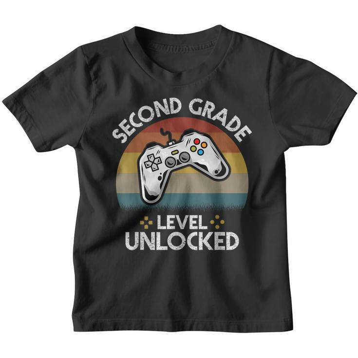 Second Grade Level Unlocked Video Game Back To School  Youth T-shirt