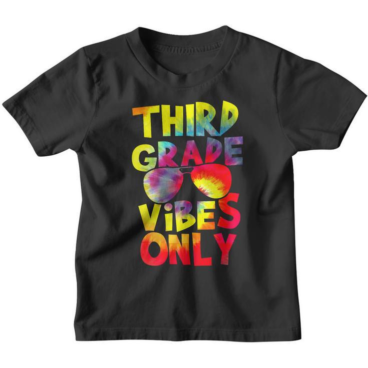 Third Grade Vibes Back To School Teacher Student Tie Dye   School Teacher Funny Gifts Youth T-shirt