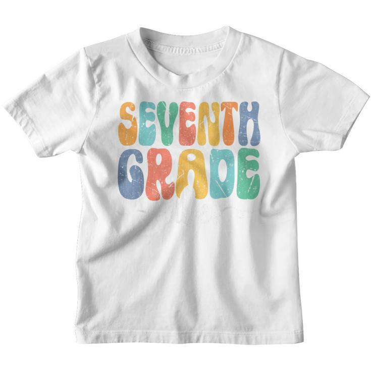 7Th Grade Vibes Retro Groovy Back To School 7Th Grade Squad  Retro Gifts Youth T-shirt