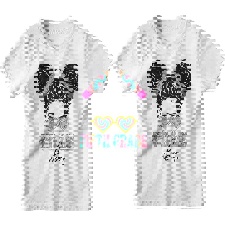 Fifth Grade Vibes 5Th Grade Messy Bun Hair 1St Day Of School  Youth T-shirt