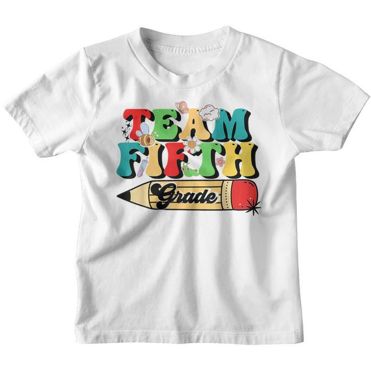 Groovy Team 5Th Grade First Day Of School Back To School  Youth T-shirt