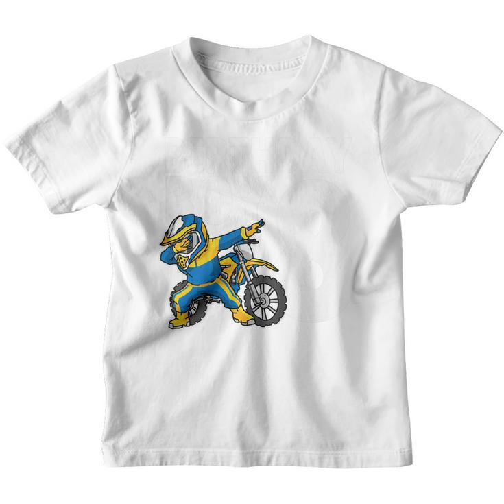 Kids 8Th Birthday Dabbing Motocross Bike Boy  8 Years Old Youth T-shirt