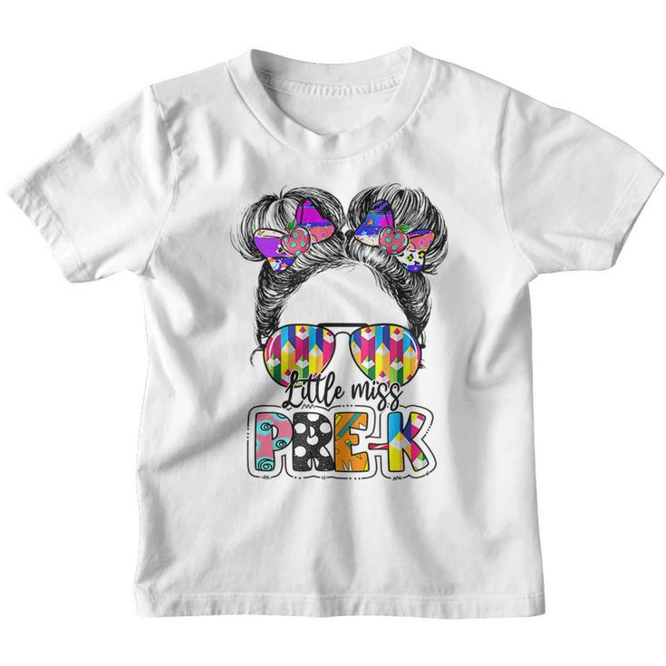 Kids Back To School Outfits For Girls Little Miss Prek Messy Bun  Youth T-shirt