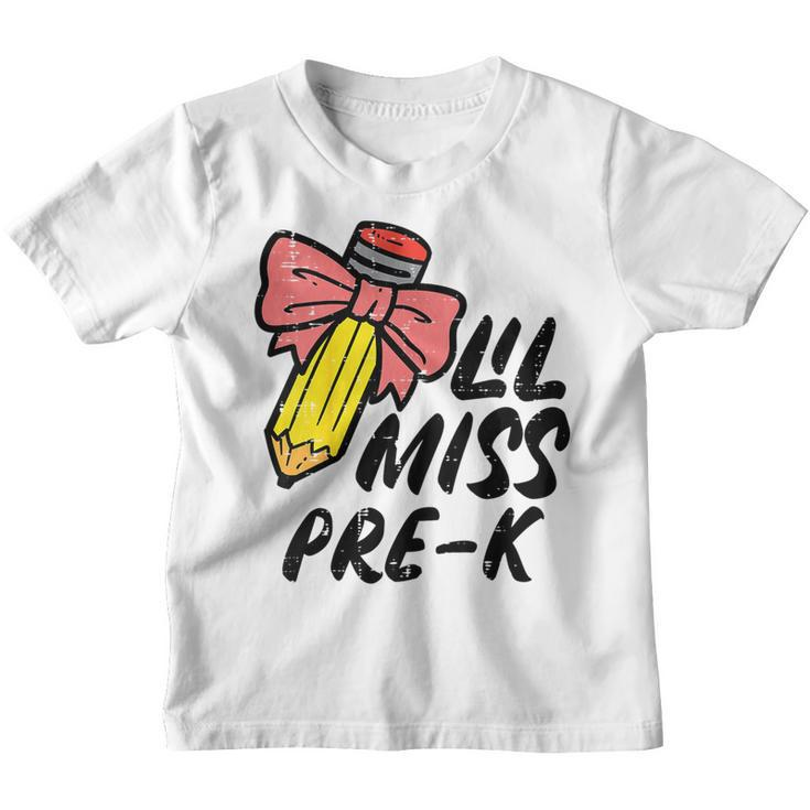 Kids Lil Miss Pre K Cute First Day Of Prek Pre Kindergarten Girls  Youth T-shirt