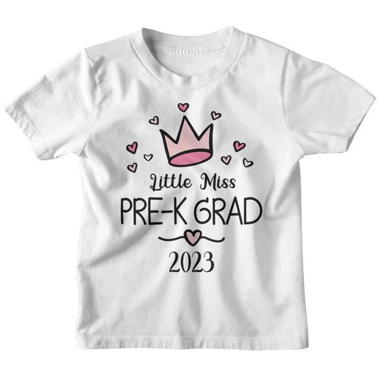 Kids Little Miss Pre-K Grad Preschool Prek Graduation   Youth T-shirt