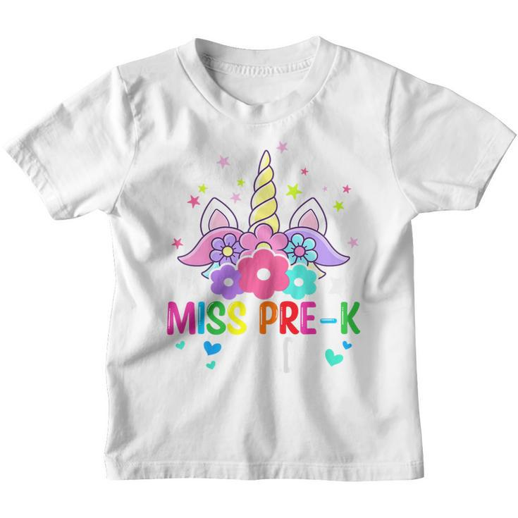 Kids Unicorn Miss Pre-K Grad Graduation Preschool Girls  Unicorn Gifts Youth T-shirt
